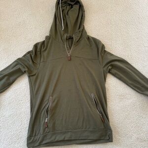 Olive Green Jelly Buddy Hoodie with Zipper Pockets